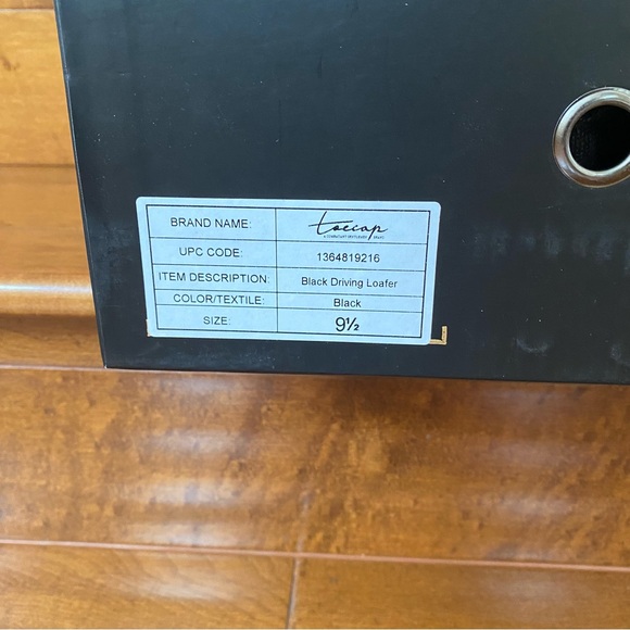 NWB Toecap Black Leather Driving Shoes for Men - Picture 9 of 15